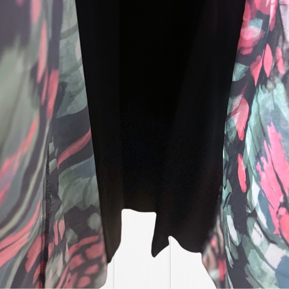 Torrid Butterfly Floral Print Midi Chiffon Mock Neck Skater Dress Size 1 1XL NWT - Picture 8 of 13